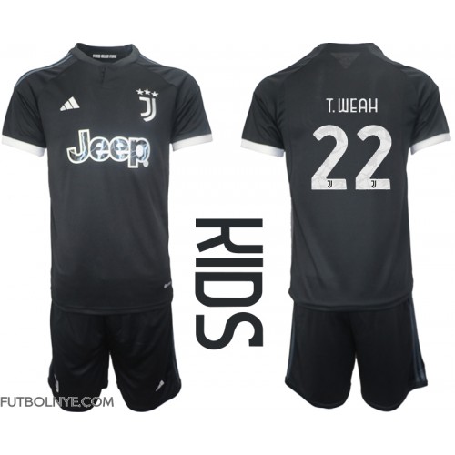 Camiseta Juventus Timothy Weah #22 Tercera Equipación para niños 2023-24 manga corta (+ pantalones cortos)